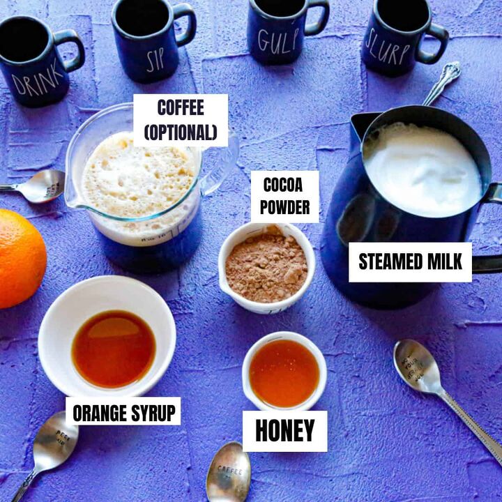 orange hot chocolate, You only need a few ingredients for this delicious cocoa orange drink