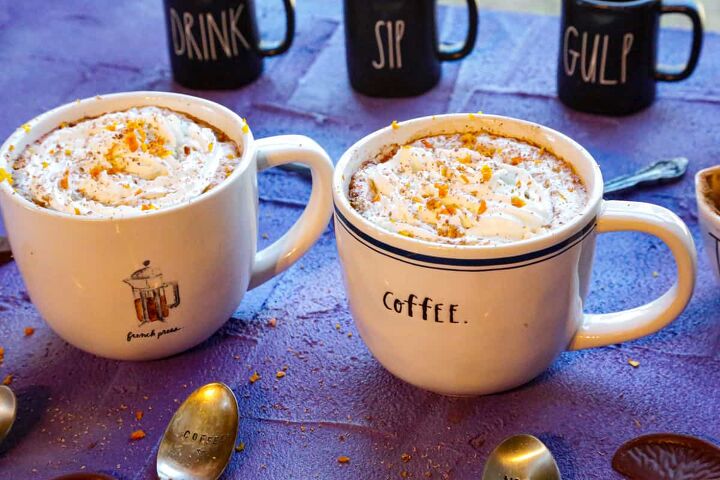 orange hot chocolate, Two heaping mugs of deliciousness