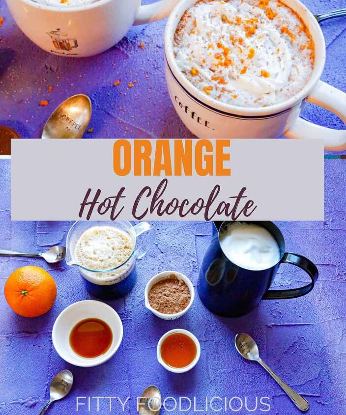 orange hot chocolate, Pinterest image for orange hot chocolate