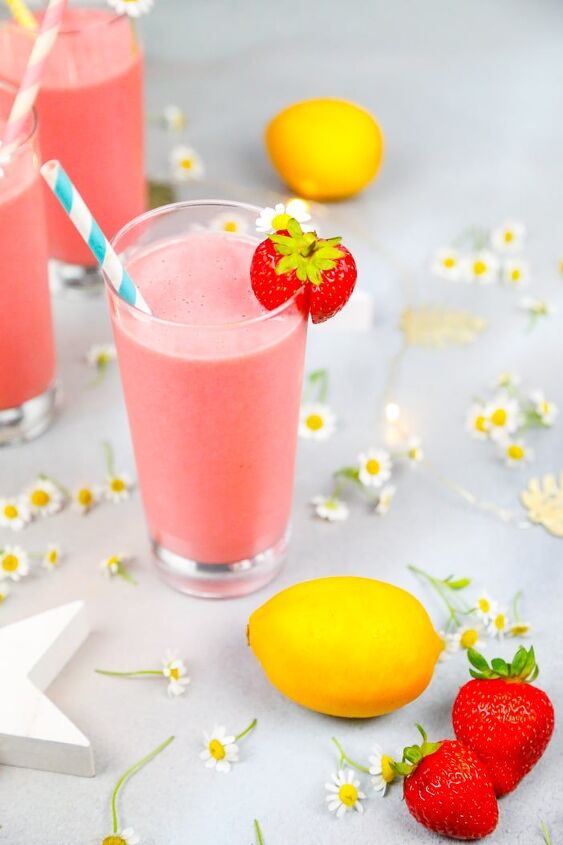 strawberry lemonade protein smoothie refind sugar free, Strawberry lemonade post workout smoothie strawberry lemonade smoothie healthy vibrant refreshing