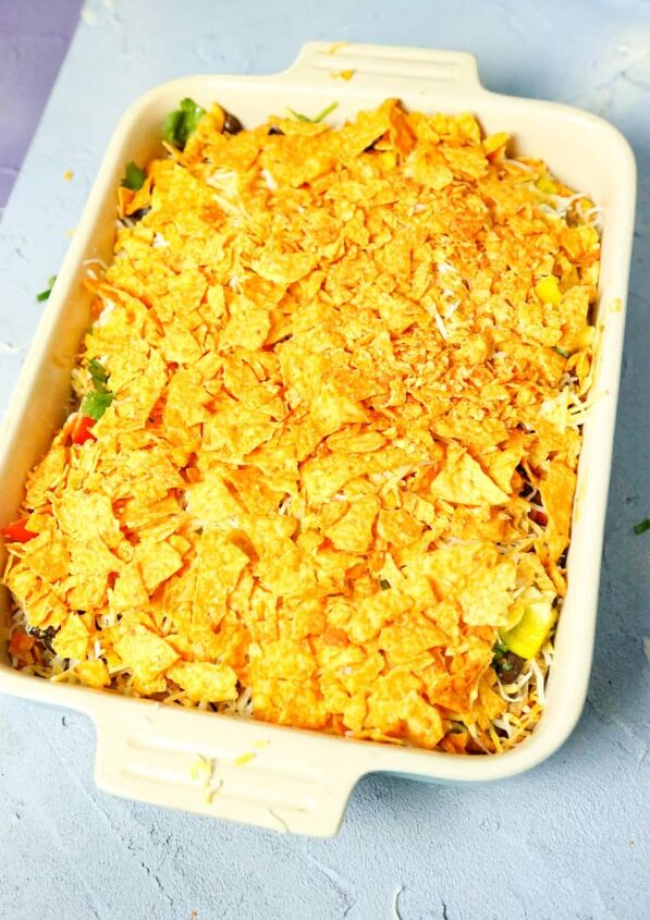 dorito casserole with ground beef, Get ready to pop this into the oven