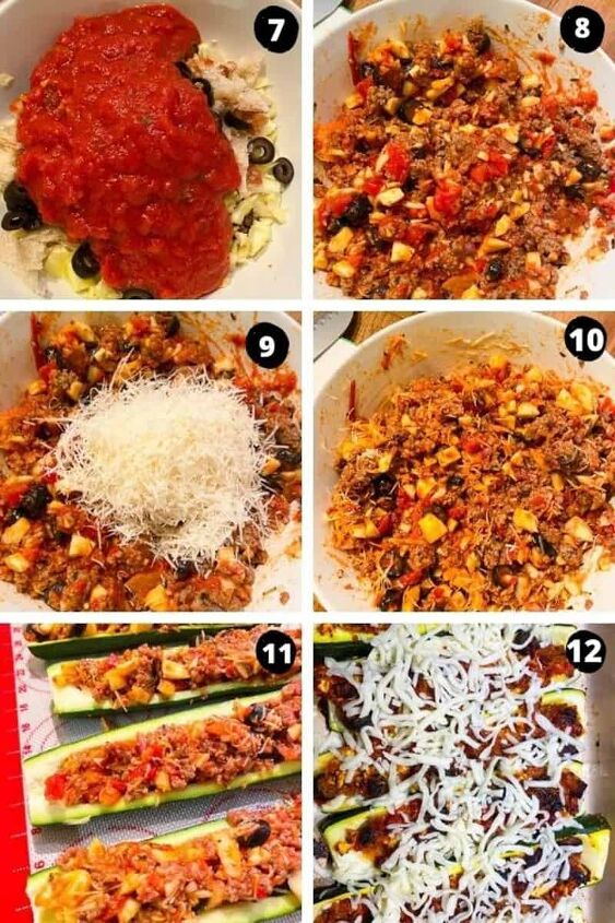 zucchini boats with ground turkey, The easiest stuffed zucchini boats you ll ever make
