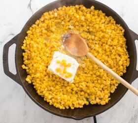 Stir frozen corn in a skillet with these 5 ingredients for a quick dish that is DELICIOUS