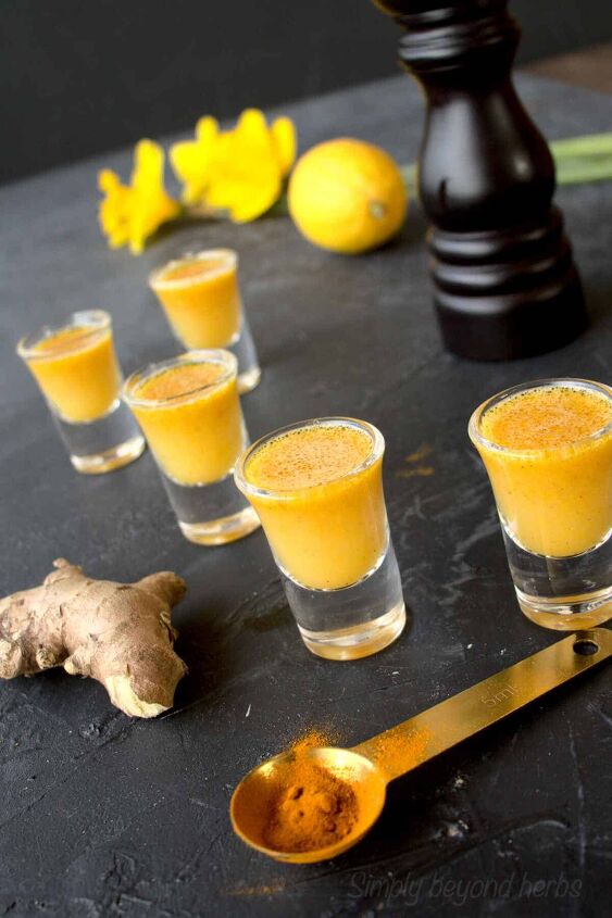 lemon ginger turmeric shot recipe, how to make Lemon ginger turmeric shots