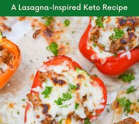 an easy lasagna inspired meat and cheese stuffed peppers keto recipe, Lasagna Inspired Meat and Cheese Stuffed Peppers