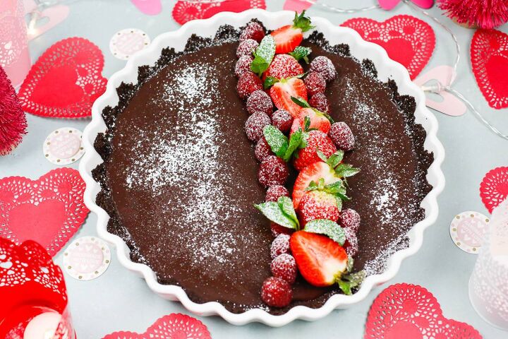 chocolate coffee ganache with raspberries, The Perfect Valentine s Day Chocolate Dessert
