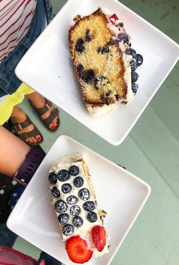 blueberry shortcake healthy flag cake