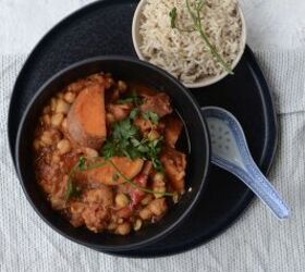 sweet potato chickpea peanut and red pepper stew