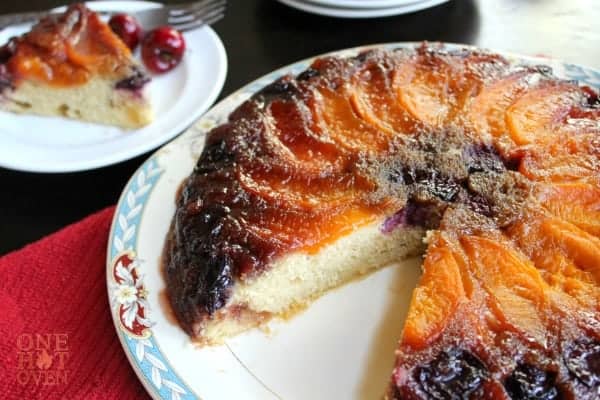 apricot cherry upside down cake, Such a delicious fruity cake