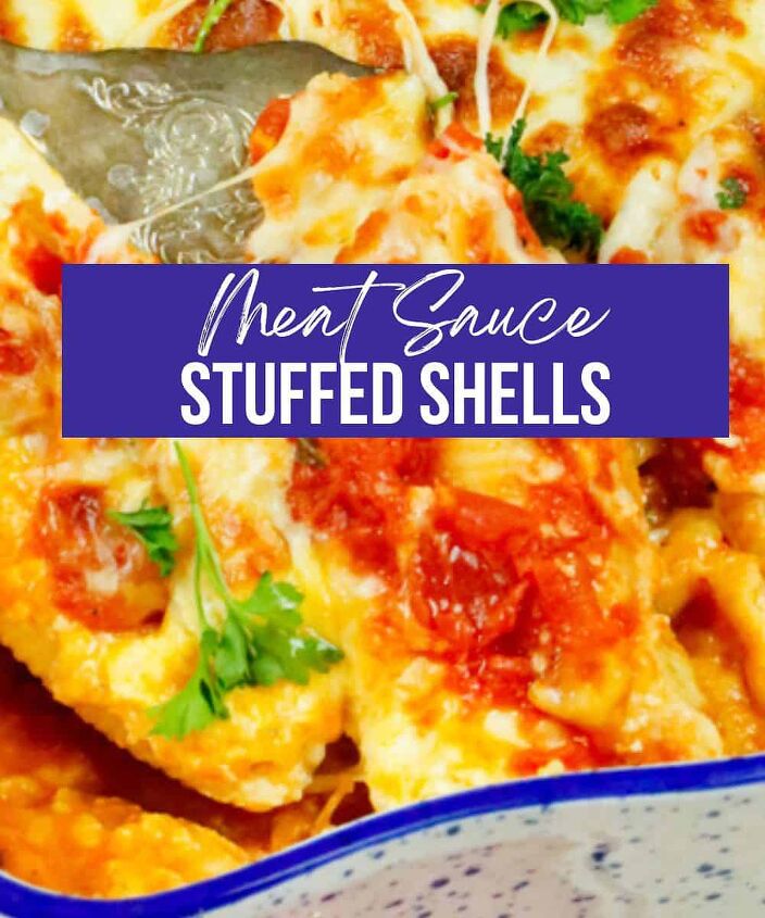 meat sauce stuffed shells, Pin this recipe for later