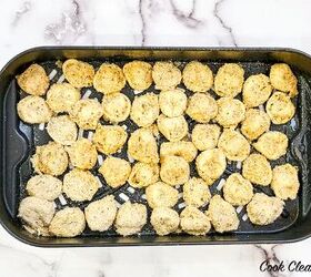 air fried tortellini, sprayed and ready to go into the air fryer