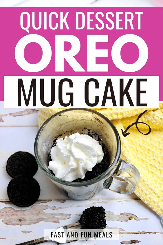 oreo mug cake, quick and easy oreo mug cake recipe