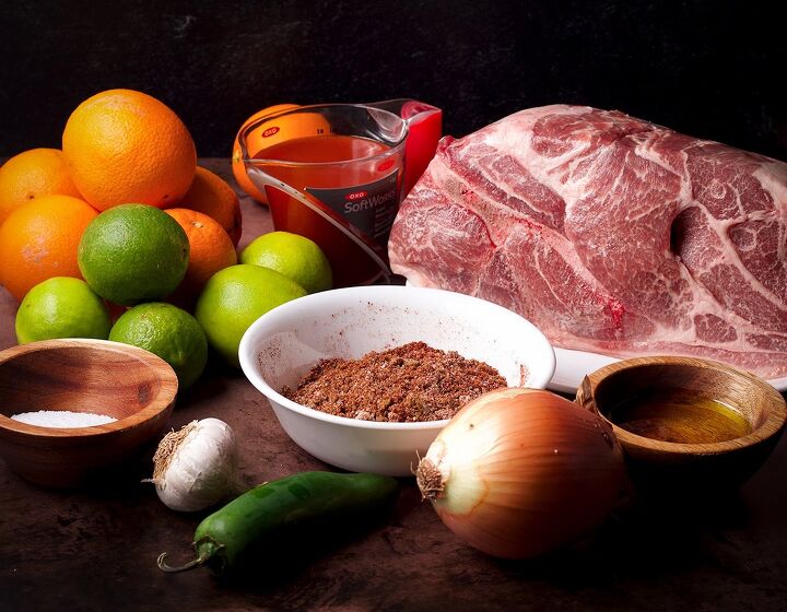 camping tacos shredded pork with pico de gallo, All the ingredients you need to make shredded pork tacos