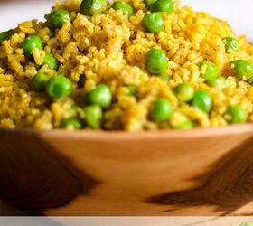 A bowl of Indian Rice with peas