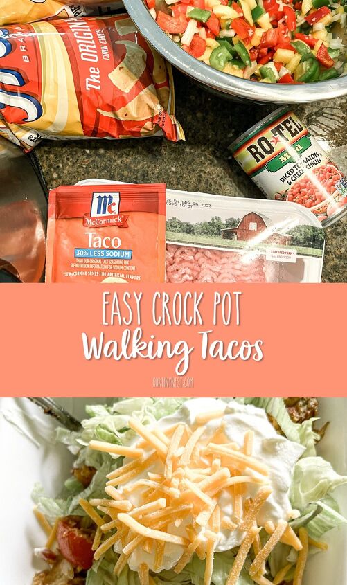 easy crock pot walking tacos, Easy crock pot walking tacos