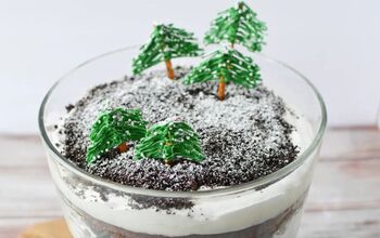 Chocolate Winter Trifle With Edible Evergreen Trees