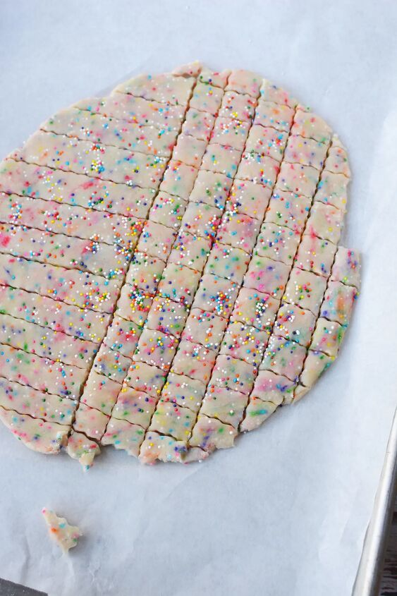 adorable fairy shortbread bites 100 mini cookies, Shortbread cookie dough cut into tiny squares
