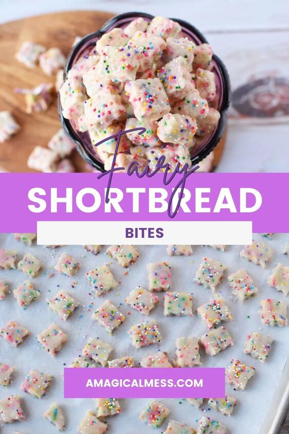 adorable fairy shortbread bites 100 mini cookies, Fairy shortbread bites in a chalice and on a baking sheet