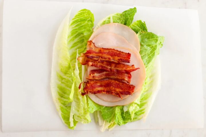 tasty low carb turkey club wrap recipe, Bacon turkey and lettuce