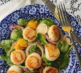 Scallop Salad Recipe With Orange, Honey Walnut Vinaigrette