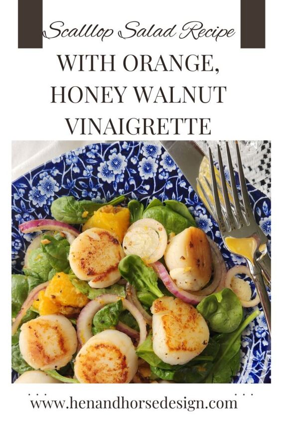 scallop salad recipe with orange honey walnut vinaigrette, Pinterest Pin Scallop Salad Recipe