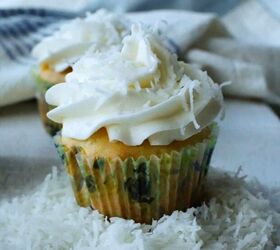 Easy Coconut Cupcakes With Coconut Buttercream Frosting