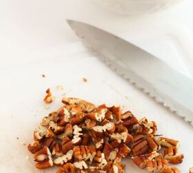 rich and nutty brown butter bourbon cookies, Chopping pecans