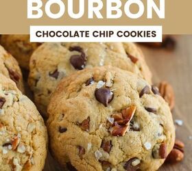 rich and nutty brown butter bourbon cookies, Chocolate chip pecan cookies on a table