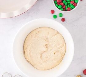 easy christmas sugar cookie pie recipe, Sugar cookie dough in a bowl