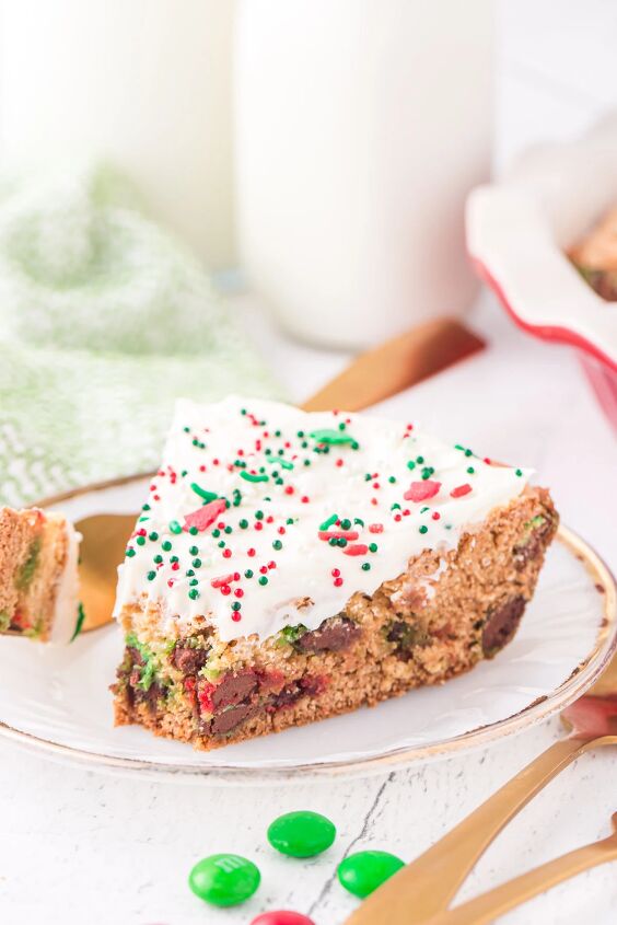 easy christmas sugar cookie pie recipe, Slice of sugar cookie pie with a forkfull out of it