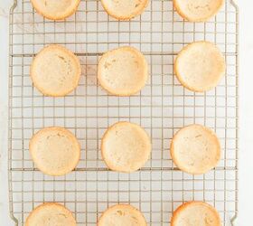 easy cherry pie cookies recipe, Sugar cookie mini crusts on a cooling rack