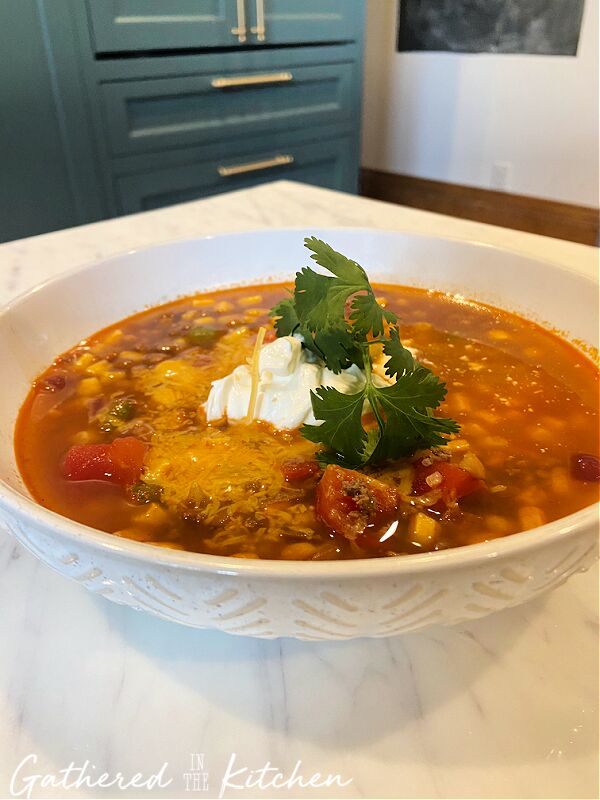 easy taco soup in 25 minutes, Easy Taco Soup in 25 Minutes Gathered In The Kitchen
