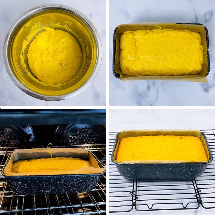 best eggless mango cake with mango glaze, Bake in preheated oven