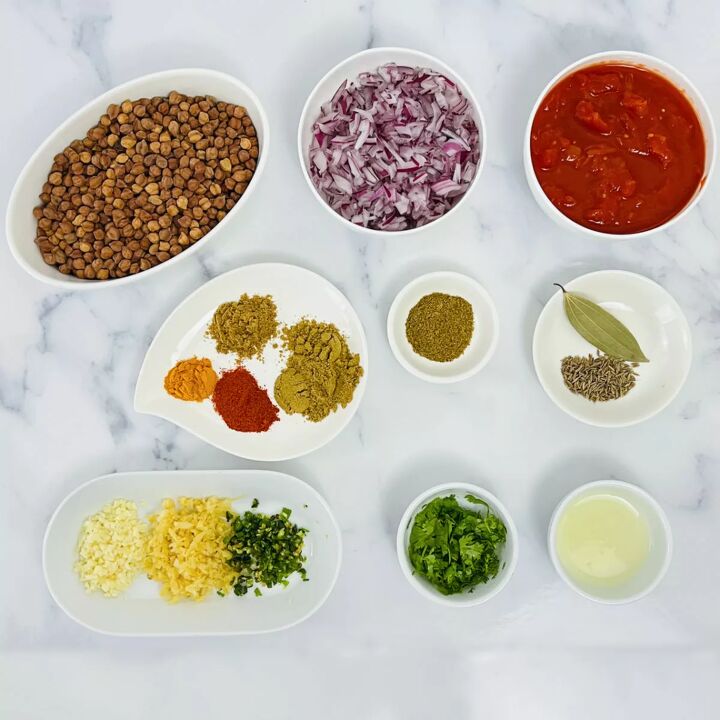 delicious kala chana curry instant pot, Kala chana curry ingredients