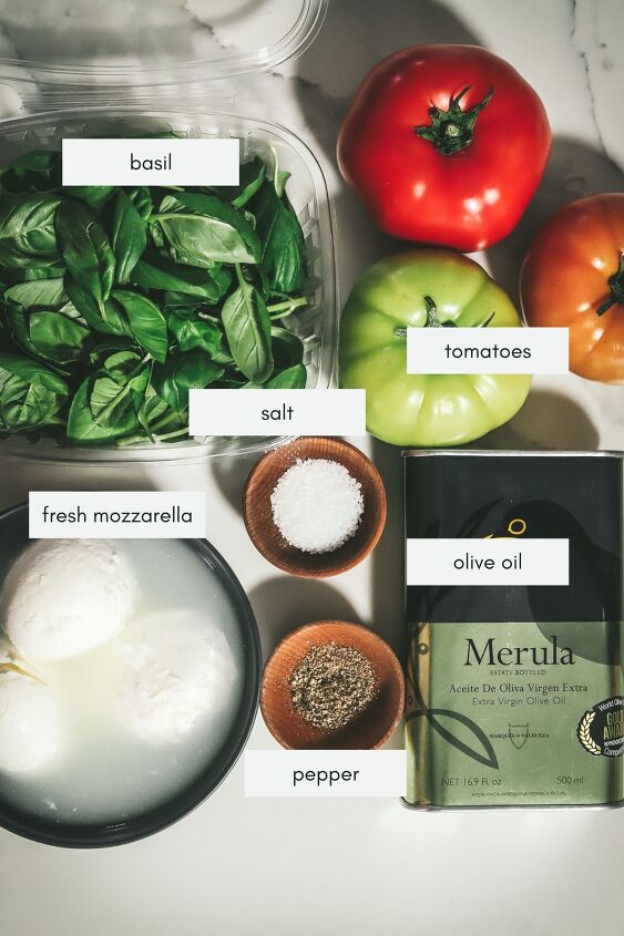caprese salad, Ingredients for Caprese salad