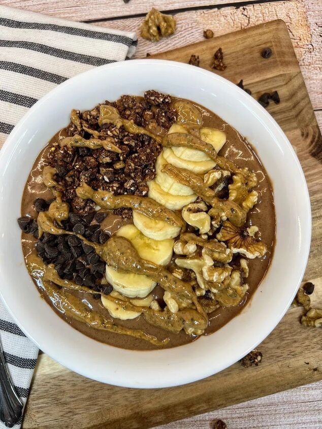 chocolate peanut butter banana smoothie bowl, Naked Nutrition Chocolate Smoothie Bowl