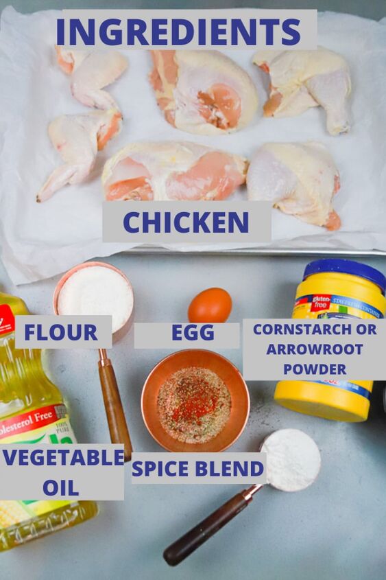 the easiest crispiest fried chicken, All you need is 6 ingredients for the easiest batter for fried chicken