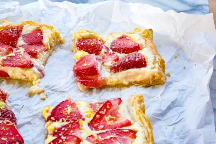 strawberry turnovers, crispy strawberry turnovers hot of the oven