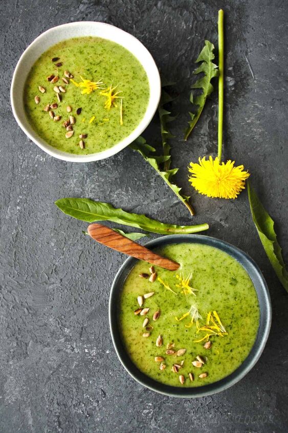 wild and creamy dandelion soup recipe, Ingredients to make creamy and vegan dandelion soup