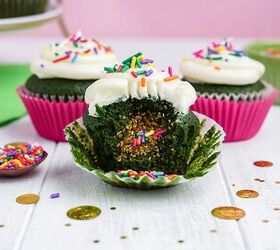 Stuffed Green Velvet Cupcakes