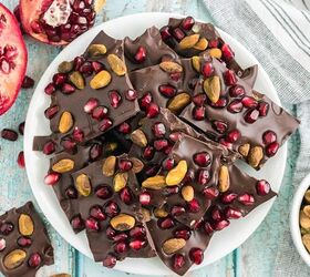 Chocolate Pomegranate Bark With Pistachios
