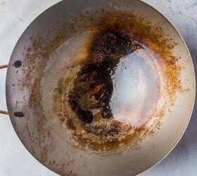 vegan stir fry noodles ready in under 30 minutes, Adding oil to wok