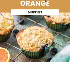 blueberry orange muffins with crunchy oat topping, Orange blueberry muffins on a rack