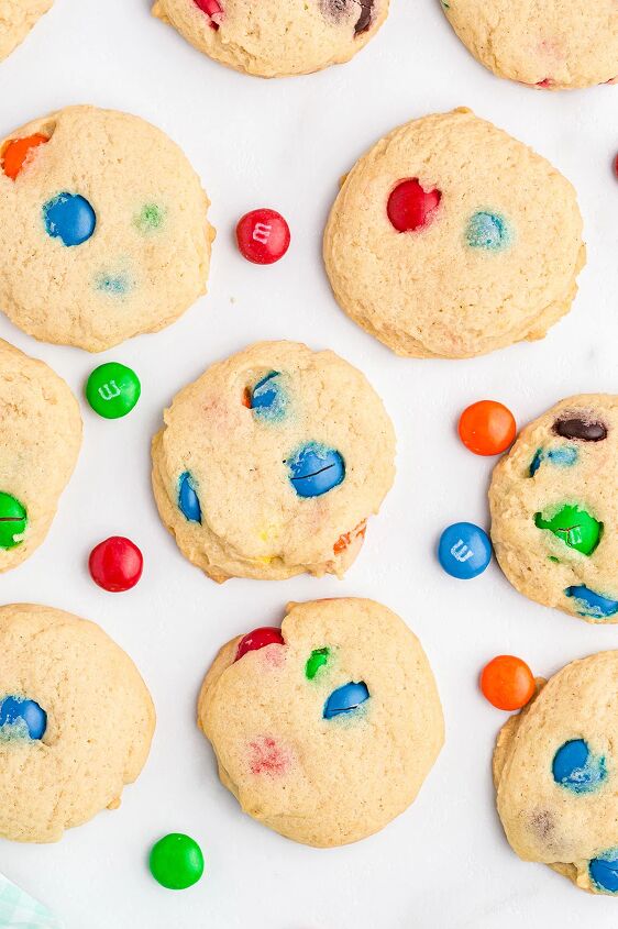 the best m m cookies sugar cookies with m ms, Overhead image of M M cookies