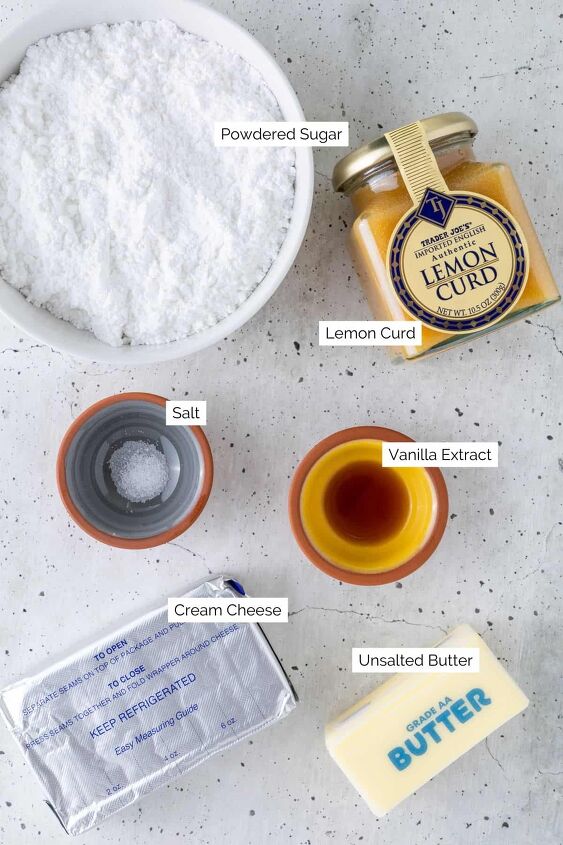 lemon curd cake, The ingredients you need for the cake toppings