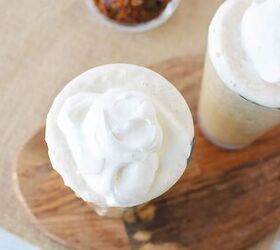 copycat caramel crunch frappuccino recipe, Whipped cream on top of caramel crunch drinks
