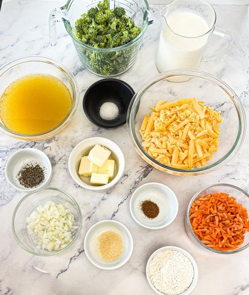 copycat panera broccoli cheese soup, Broccoli cheese soup ingredients