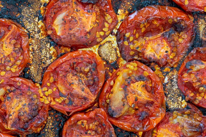 fire roasted tomatoes oven or grill, Roasted Tomatoes on a sheet of aluminum foil