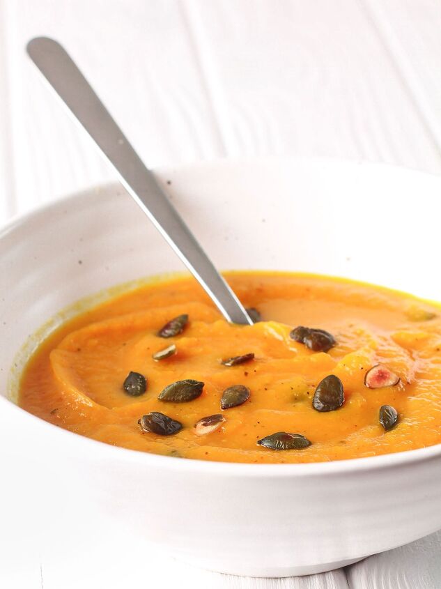 sweet potato gnocchi with brown butter and sage, Roast Pumpkin Soup without cream