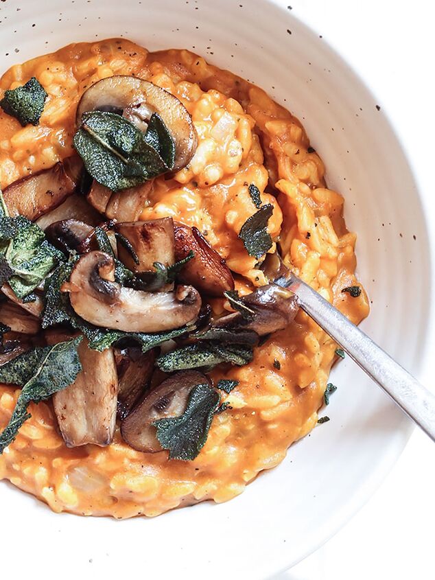 sweet potato gnocchi with brown butter and sage, Pumpkin Mushroom Risotto